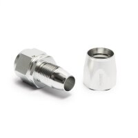BOOST products Schlauchanschluss Fitting drehbar Dash 8 - gerade - silber matt